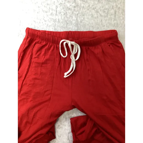 Auden Cloud‎ Knit Red Pajama Pants Wide Leg Sleepwear XS W98Z8Z - Image 2