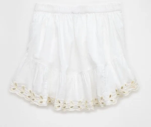 American Eagle High-Waisted Embroidered Eyelet Mini Skirt - Image 5