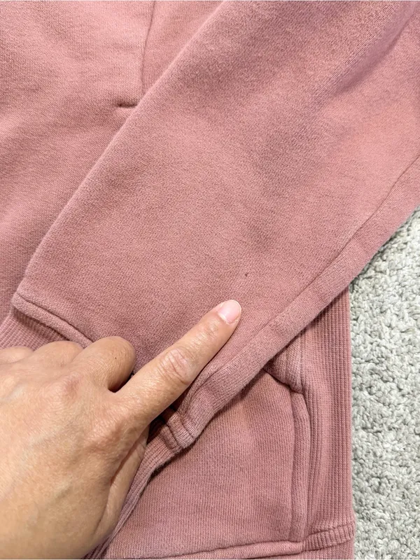 Lululemon Women’s Scuba Full Zip Hoodie Light Cotton Fleece in Pink Mauve a8 - Image 9