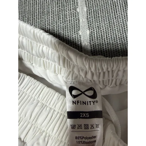 Nfinity White Cheer Shorts Double Layer Athletic Skort Womens 2XS Crown Logo - Image 4