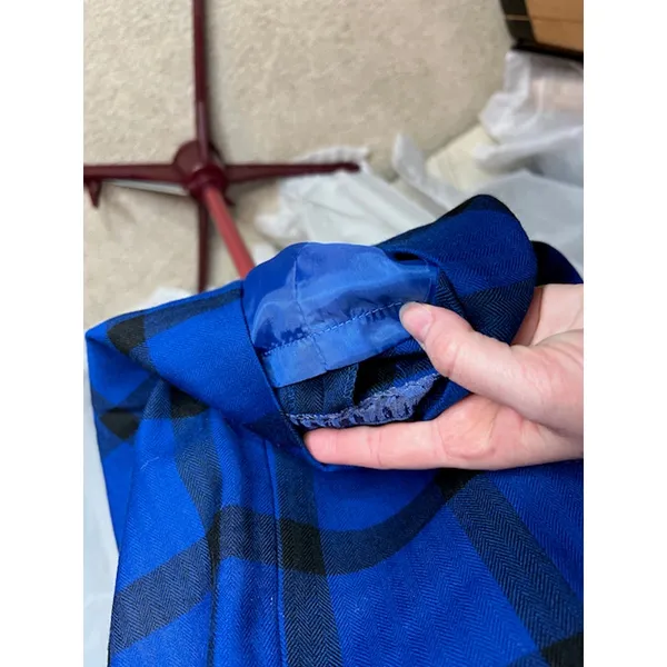 Pendleton skirt wool plaid knee length blue black Size 6 - Image 8