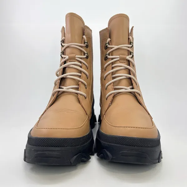 Sorel Brex Lace Waterproof Boots Women 9 Tawny Buff Black Lug Sole NL4305-253 - Image 2