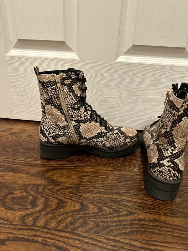 MIA Snake Print Combat Boots - Image 7