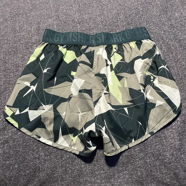 Gymshark Training Loose Fit Shorts 2.5” Size Small Light Green Print - Image 2