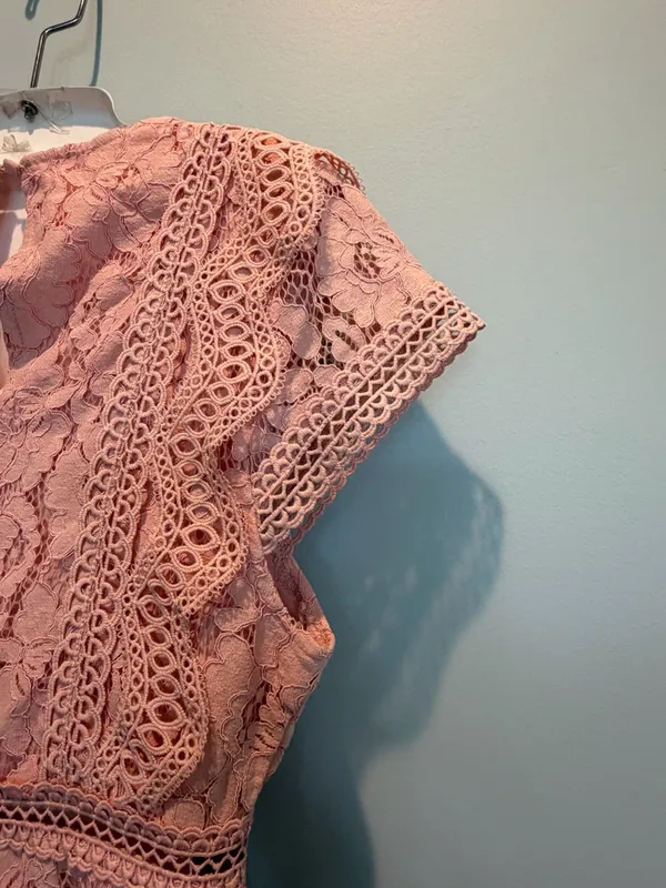 Baltic Born Nessa Lace Blush Midi Dress size Small New With Tags - Image 9