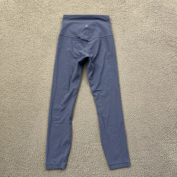 Lululemon Align High Rise Leggings Ribbed Oasis Blue Athletic Women's 4 x 25 - Image 3