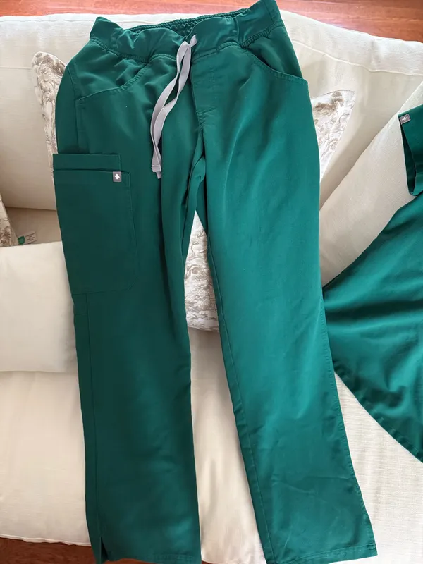 Figs Hunter Green Scrub Set XXS Catarina & Kade Cargo - Image 5