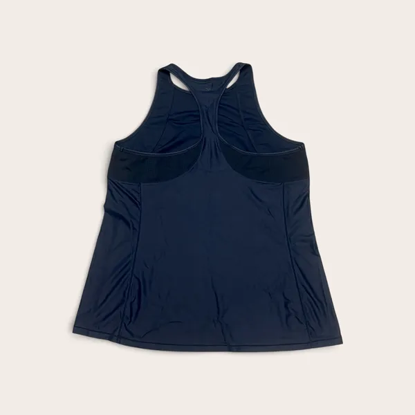 Athleta Navy Perforated Racerback Workout Tank Top Women's Large - Image 3