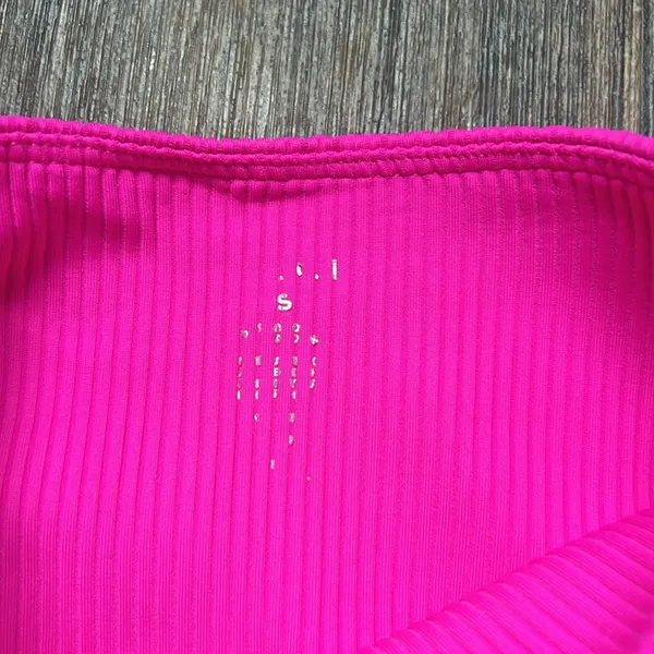 Hot Pink Ribbed Leggings - Image 3