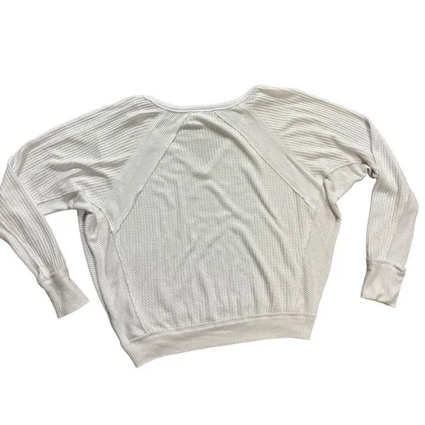 Free People Santa Clara‎ Thermal Top Alabaster White Sz XS - Image 4