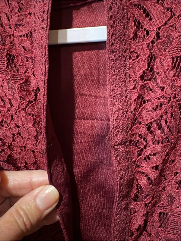 Altar'd State wine-colored babydoll mini dress women’s M NWT - Image 15