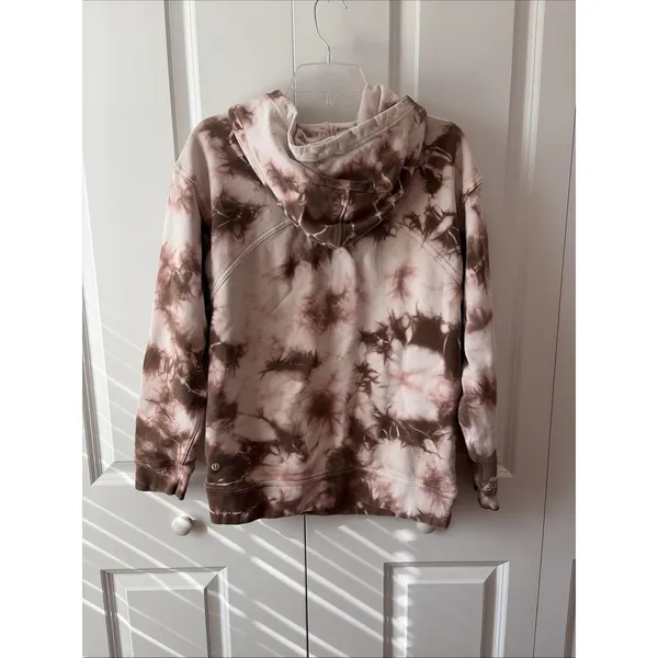 Lululemon All Yours Hoodie Fleece Sweatshirt Tie Dye Earth Dye Clay Size 8 - Image 3
