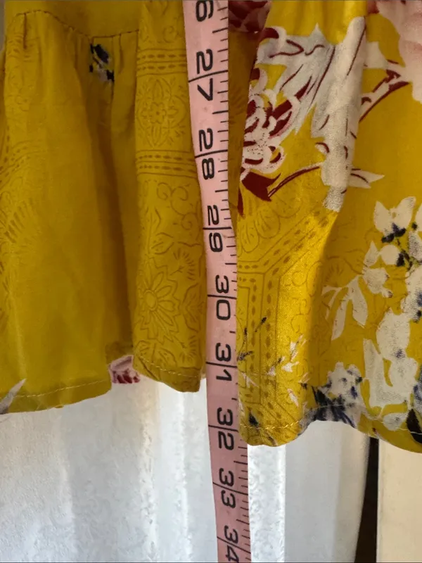 JAASE Yellow Floral Long-Sleeve Ruffle-Hem Dress - Image 4