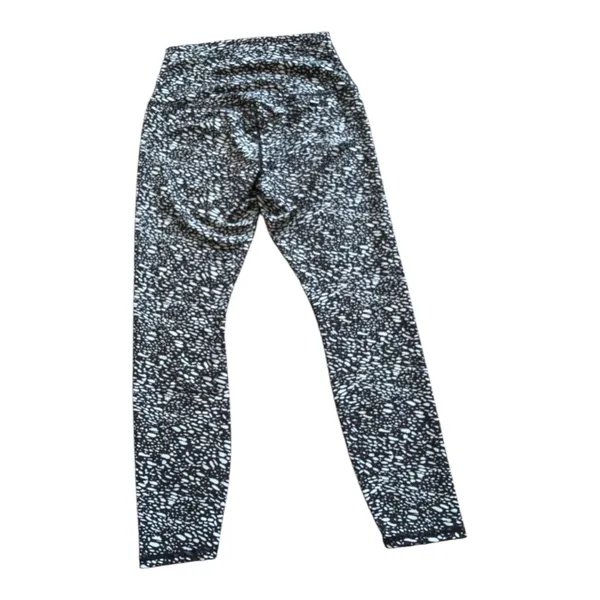 RBX Black and White Speckled Print High-Waisted Activewear Leggings Size M - Image 5