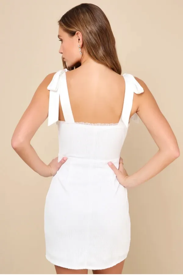 White Sequin Mini Dress Lulus - Image 2
