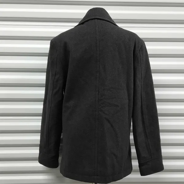 Merona Womens Peacoat Size Small Dark Gray Wool Blend Double Breasted Jacket - Image 4