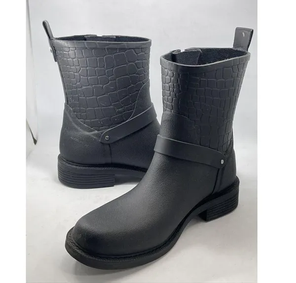 Sam Edelman Keigan Boots Croc Embossed Size 7M Waterproof - Image 6