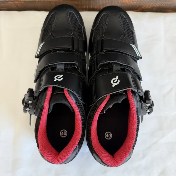 New Peloton Cycling Shoes (cleats included) Size 40 Men's 7 Women's 9 Black Red - Image 6