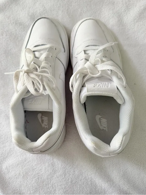 Nike Court Vision Low Triple White Sneakers Women’s Size 8.5 - Image 4