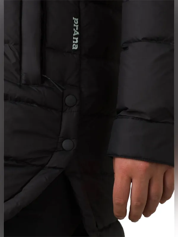 Prana Global Thistle Down Filled Black Long Coat XS - Image 6