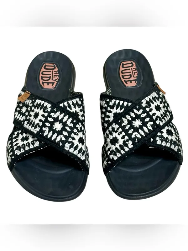 Hey Dude Christi Slide Cottage Crochet Sandals size 8 - Image 2