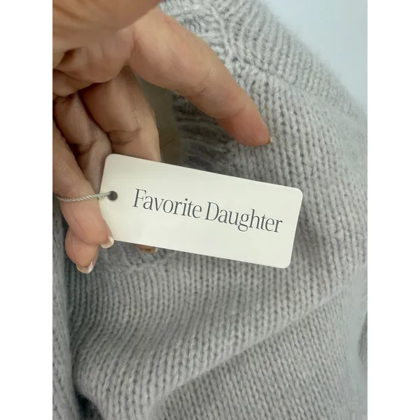 NWT Favorite Daughter THE JAMIE Cashmere Blend Sweater in Gray‎ Sz Large $378 - Image 6