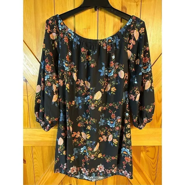 MISS ME Floral Off the Shoulder Dress Size M Viscose (0003) - Image 6