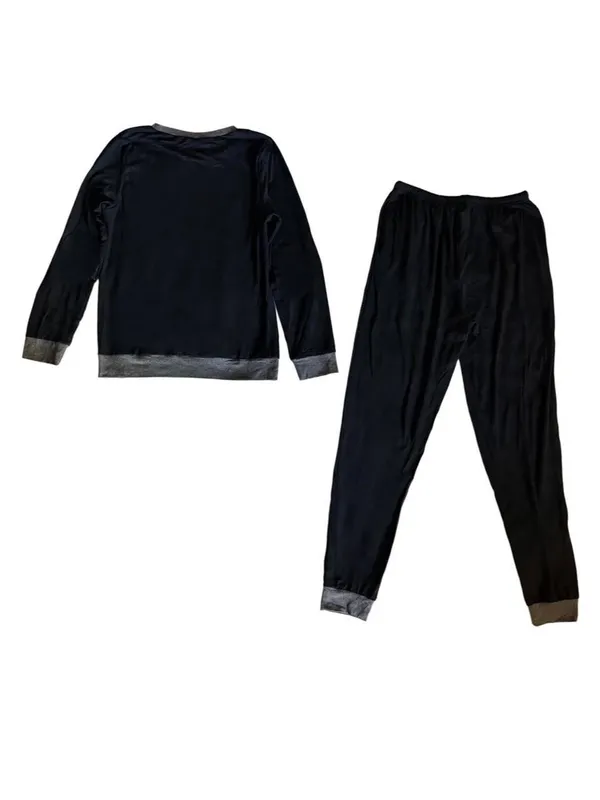NWT Ekouaer Black Pajama Set Size Small Long Sleeve Lounge Set - Image 6