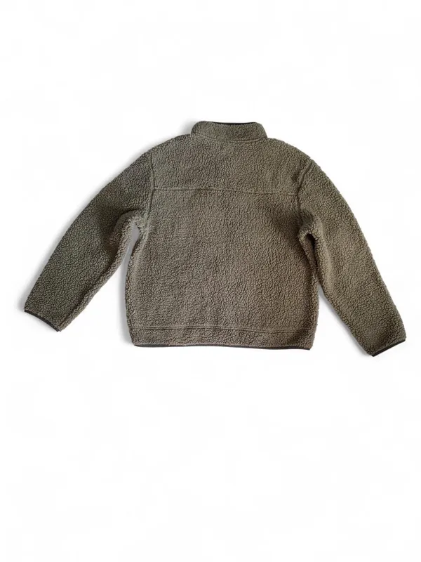 Ocean Coast Gray Olive Sherpa Fleece Jacket XL - Image 7