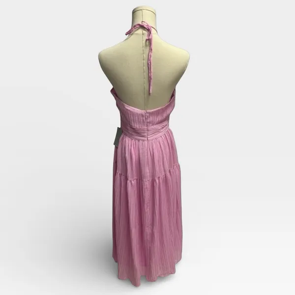 ASTR The Label Halter Neck Midi Maxi Open Back Light Pink SMALL - Image 2