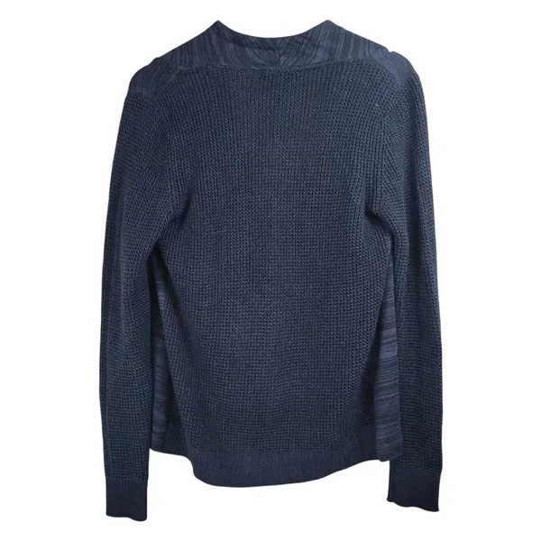 INC International Concepts Asymmetrical Zip Front‎ Blue Sweater - Image 5
