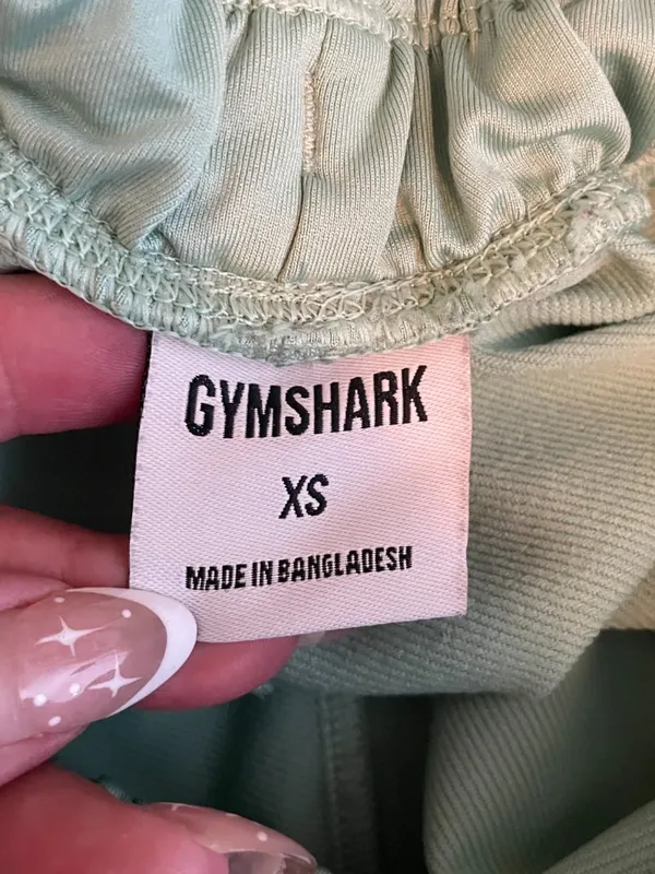 Gymshark Women XS Green Recess Shorts Snaps Pocket Drawstring Athleisure Workout - Image 6