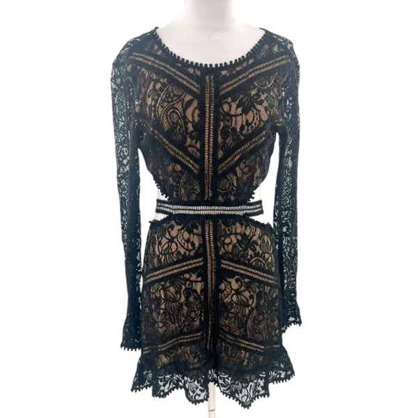 For‎ Love & Lemons Emerie Cutout Dress L - Image 4