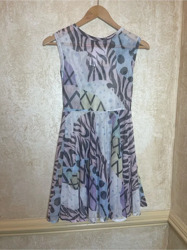 Free People x Mola Mola Disco Alley Maya Dress Sheer Tulle Mesh Sz M Resortwear - Image 8
