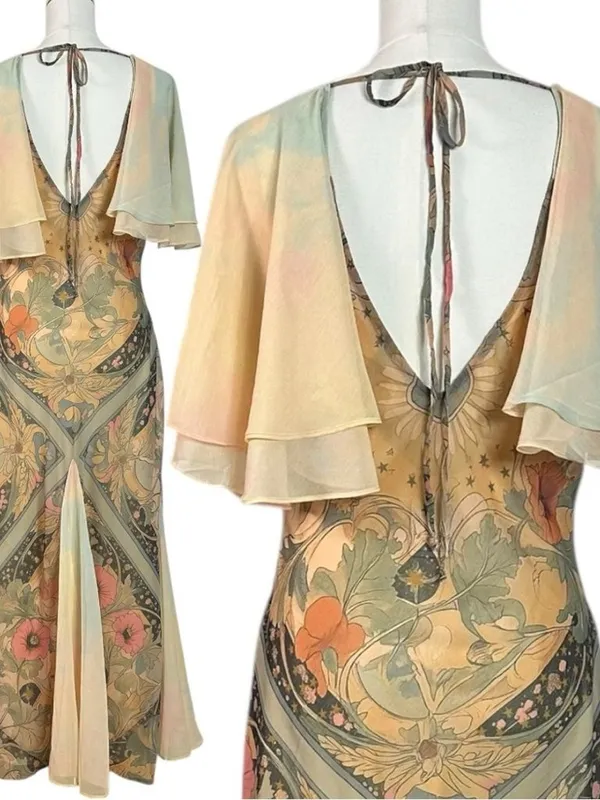 Free People Bohemian Witchy Celestial Nights Maxi Dress in Fairy Combo XL - Image 11