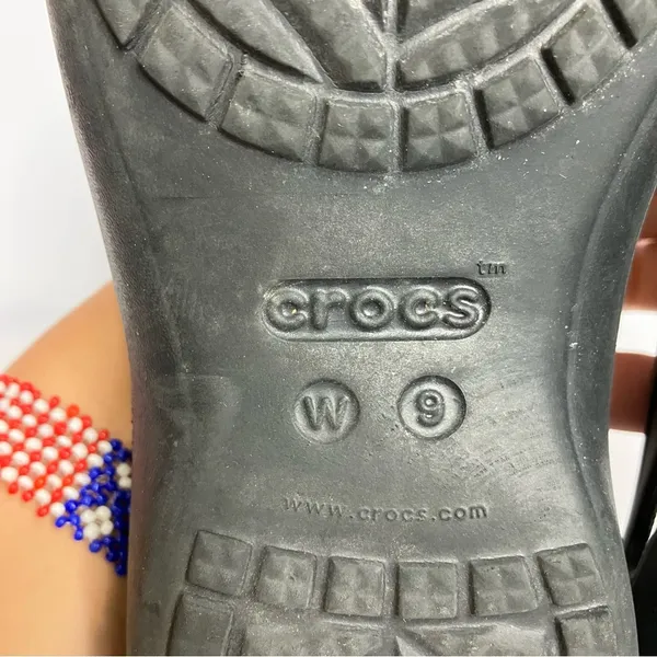 Crocs black sling back‎ shoes women’s size 9 casual minimalist neutral - Image 9