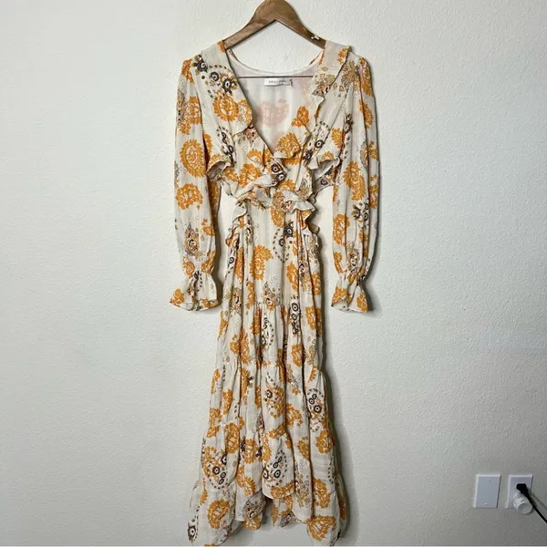 Bishop + Young x Anthropologie Paloma Cut-Out‎ Dress In Montecito Womens Size S - Image 4