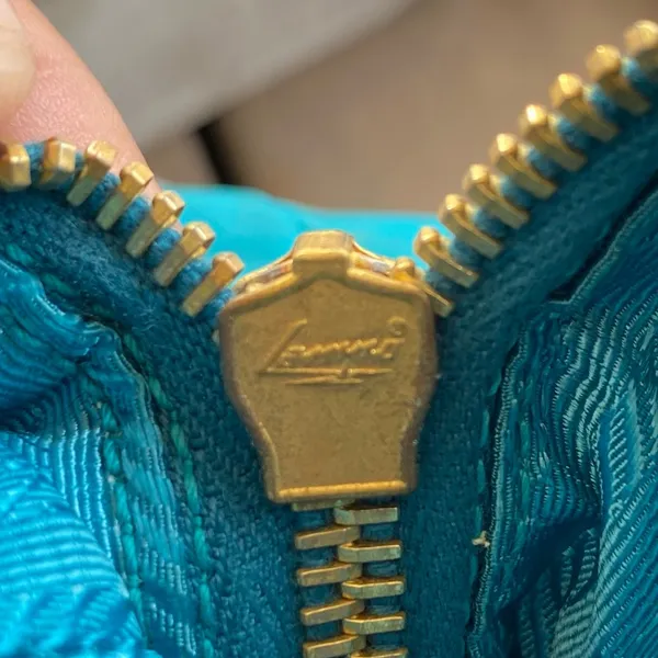 Prada Blue Tessuto Gaufre Crossbody - Image 5