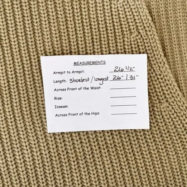 Revolve WEWOREWHAT‎ Solid V Neck Sweater Solid Tan Oat Oversized Knitwear M/L - Image 15