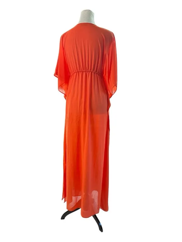 *Tommy Bahama Sheer Maxi Swim Cover-Up Womens S? Orange Beach Resort Travel - Image 4