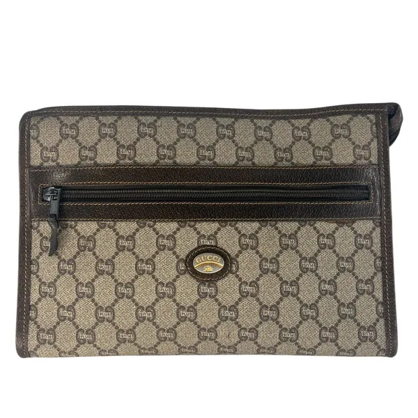 Gucci Plus‎ Monogram Top Zip Pouch Clutch - Image 2