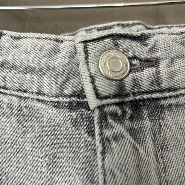 Zara Signature Denim High Rise Wide Leg Jean in Grey US Size 6 - Image 8