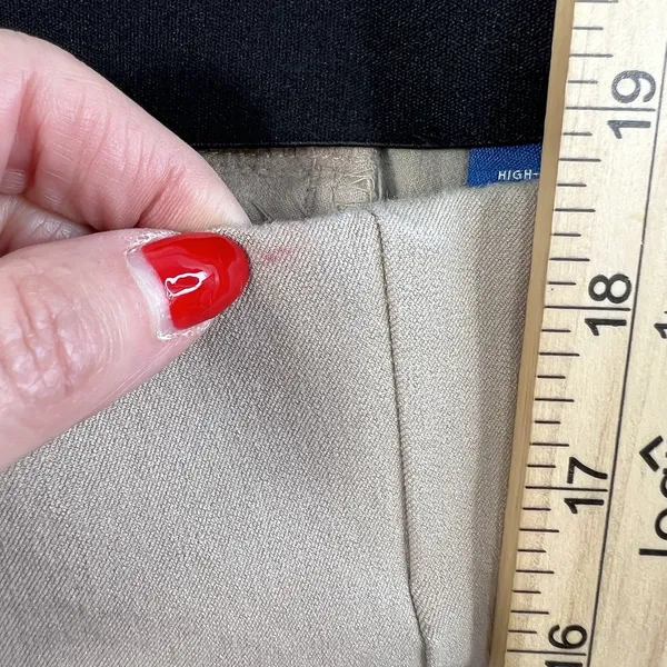 Old Navy XL Tall XLT High Waisted Pull On Pixie Super Wide Leg Pants Comfort Tan - Image 13