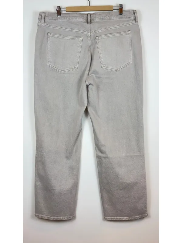 Abercrombie & Fitch 90s Relaxed NWTJeans High Rise Gray Size 34 18R Straight Leg - Image 10