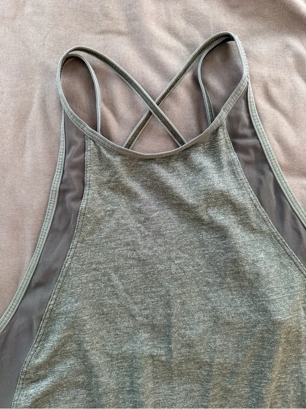 lululemon athletica Green and Gray Strappy Racerback Tank - Image 5