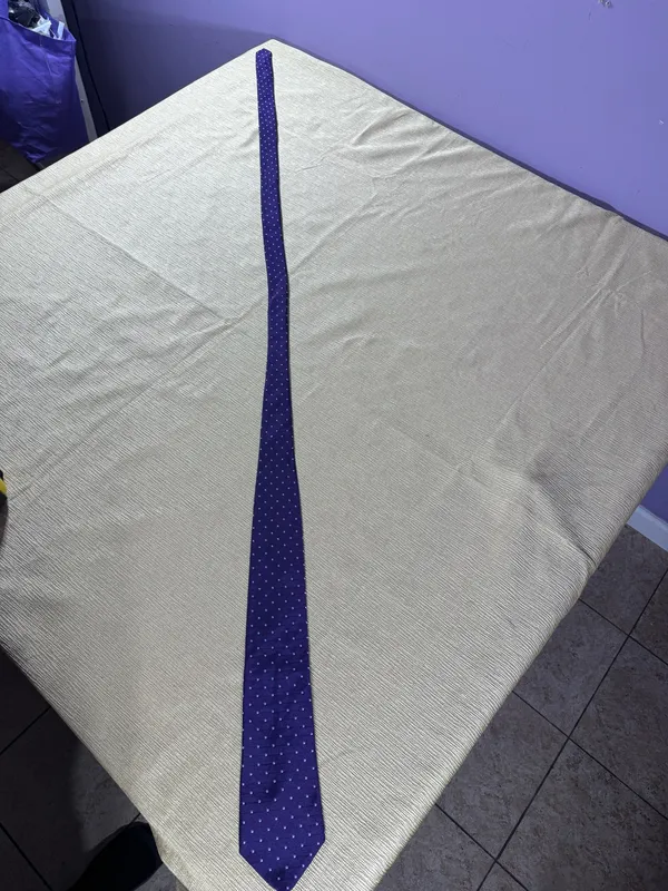 Brooks Brothers Makers Silk Tie Purple Blue Dot Extra Long 61” Made USA - Image 15
