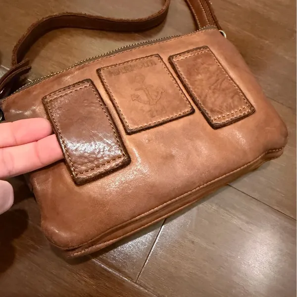 Harbour & 2nd Brown Luna Leather Crossbody Belt Bag - Image 3