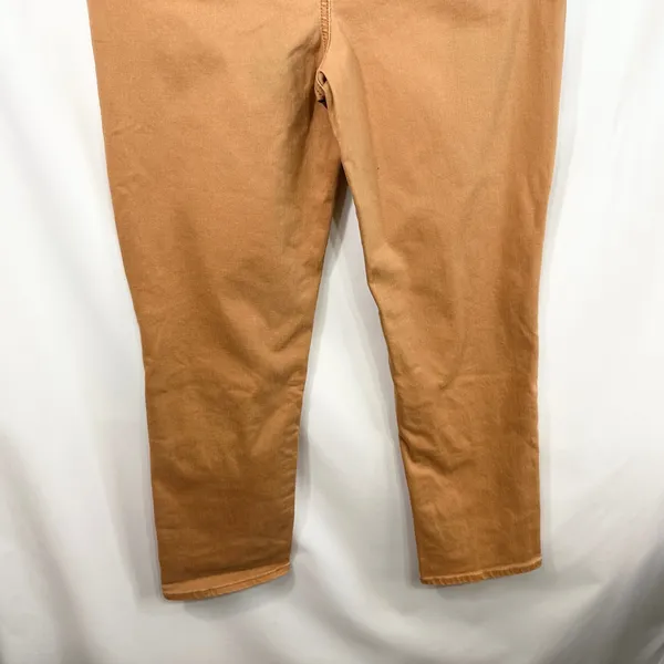 NYDJ Size 14 Jeans Margot Girlfriend Tan High Rise Stretch Straight Office 1116 - Image 6