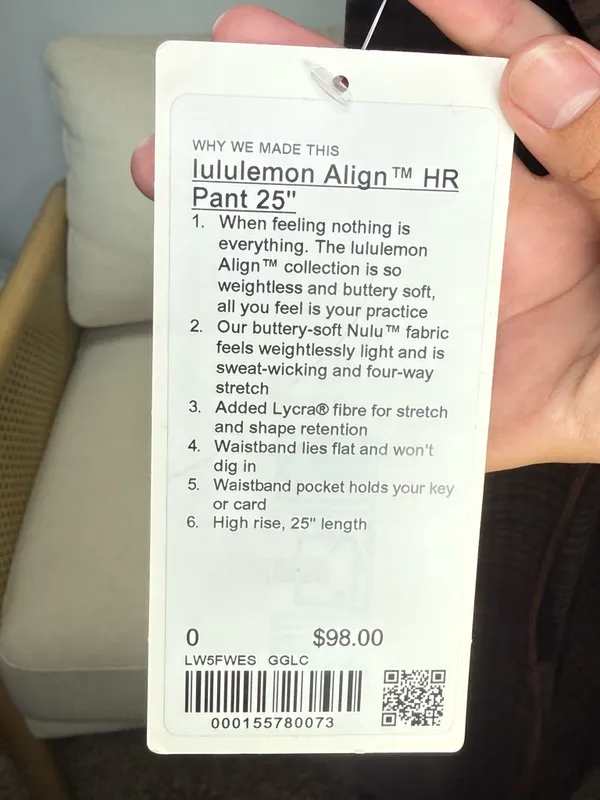NWT Lululemon Align High-Rise Pant 25" Size 0 - Image 6