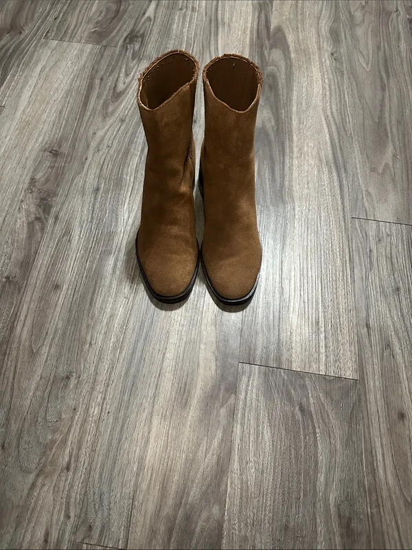 Dolce Vita Tan Suede Ankle Boots Size 7 - Image 3